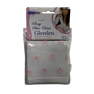 Secret Wishes sexy star print glovelets brand new in packaging never worn gloves